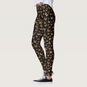 Leggings Monarch Butterflies Black Whimsical Patterned (Gauche)