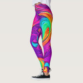 Leggings Monde coloré : Motif fleuri (Gauche)
