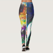 Leggings Mondes Zombie Galaxie d'Halloween (Dos)