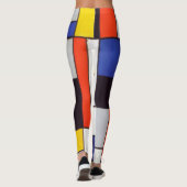 LEGGINGS - Mondriaan Abstract van Primaire Kleuren (Achterkant)
