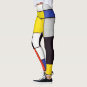 LEGGINGS - Mondriaan Abstract van Primaire Kleuren (Links)