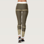 Leggings Mondrian Geïnspired Brown Beige 3 (Achterkant)