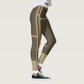 Leggings Mondrian Geïnspired Brown Beige 3 (Rechts)