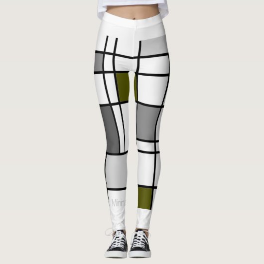 Leggings Mondrian Geïnspireerd 3 (Voorkant)
