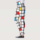 Leggings Mondrian géométrique Composition minimaliste moder (Gauche)
