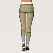 Leggings Mondrian Inspiré Beige Brown 1 (Dos)