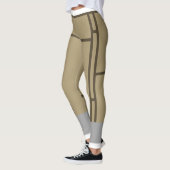 Leggings Mondrian Inspiré Beige Brown 1 (Gauche)