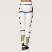 Leggings Mondrian Inspiré Blanc Brown 3 (Dos)