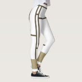 Leggings Mondrian Inspiré Blanc Brown 3 (Droite)
