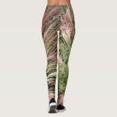 Leggings Monet inspiré rose et vert Herbe boueuse Abstrait (Dos)