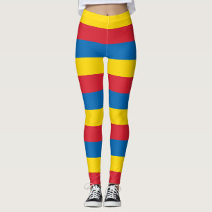 Leggings Mongolie Couleurs du drapeau national Horizontales
