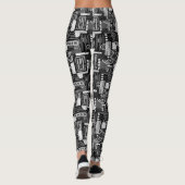 Leggings monochromes Abstraits (Dos)