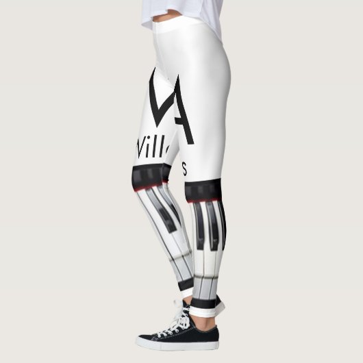Leggings Monogramme ajouter le nom de la lettre initiale te (Gauche)