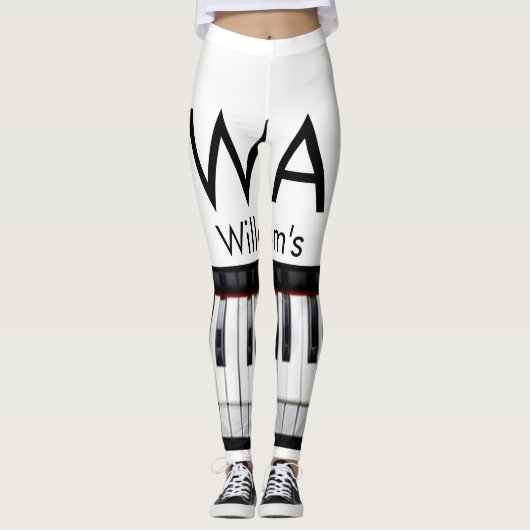 Leggings Monogramme ajouter le nom de la lettre initiale te (Devant)