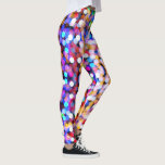 Leggings Monogramme audacieux à la mode coloré frais de<br><div class="desc">Très le cool et élégants, avec votre monogramme supplémentaire, ces guêtres comportent une conception lumineuse colorée de bokeh de lumières de rose, d'or, de lumières pourpres et bleues et blanches/de confettis. Supprimez facilement le monogramme si désiré. Si vous portez eux au gymnase ou une nuit avec vos amis, vous êtes...</div>
