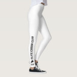 Leggings Monogramme Cheerleading fait sur commande de nom<br><div class="desc">Guêtres faites sur commande impressionnantes pour vous ou votre club d'acclamation/équipe entiers. Votre nom d'équipe fonctionne vers le haut des jambes et votre monogramme, nom ou nombre est placé juste au-dessus de la cheville et au-dessous d'un mégaphone. Vous pouvez changer la couleur des textes pour assortir votre uniforme/couleurs d'équipe -...</div>
