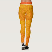 Leggings Monogramme COMBO Orange Jaune Grunge avec nom (Dos)