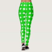 Leggings Monogramme de point de polka vert (Dos)
