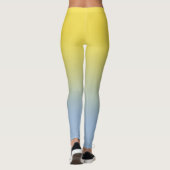 Leggings Monogramme élegant jaune à bleu clair (Dos)
