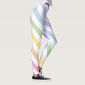 Leggings Monogramme en Blanc Cirque Pastel Arc-en-ciel rayu (Droite)