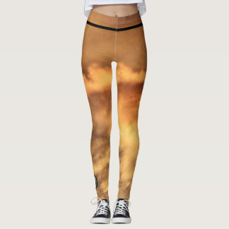 LEGGINGS MONOGRAMME ET NUAGES D'OR