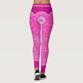 Leggings Monogramme Oriental Pink Arabesques Customisé (Dos)