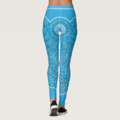 Leggings Monogramme Oriental Sky Blue Arabesques Customisé (Dos)