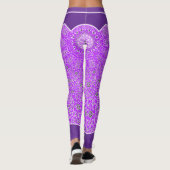 Leggings Monogramme Oriental Violet Arabesques Customisé (Dos)