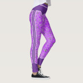 Leggings Monogramme Oriental Violet Arabesques Customisé (Droite)