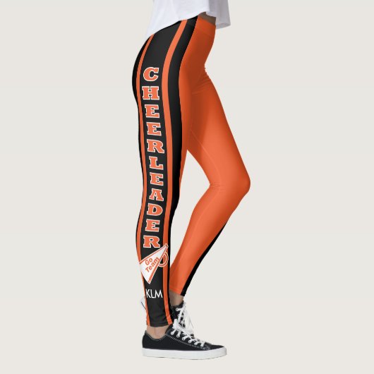 Leggings Monogramme Pom-pom girl Orange (Droite)