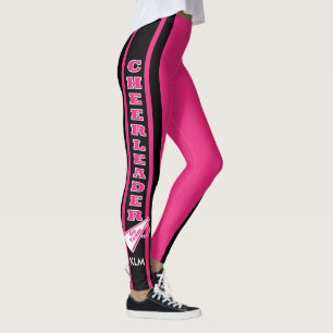 Leggings Monogramme Pom-pom girl rose