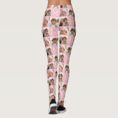 Leggings Monogramme rose vierge avec collage photo personna (Dos)