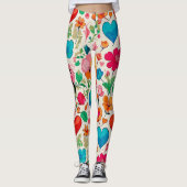 Leggings Monographie de la Saint Valentin moderne et monogr (Devant)