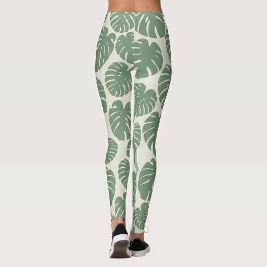 Leggings Monstera - Vert (Dos)
