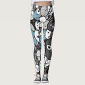 Leggings Monstre de gribouillis (Devant)
