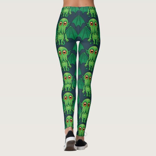 Leggings Monstre du Cthulhu vert (Dos)