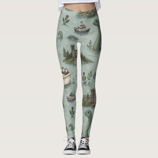 Leggings Monstre du Loch Ness (Devant)