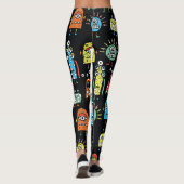 Leggings Monstres Aliens : Mignonne Vintage sans couture (Dos)
