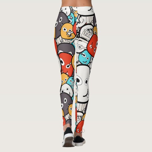 Leggings Monstres colorés (Dos)