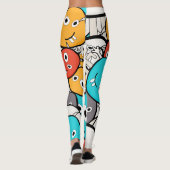 Leggings Monstres de dessin (Dos)