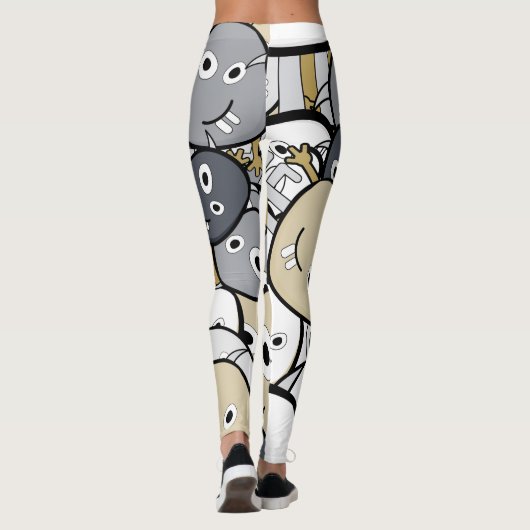 Leggings Monstres de Doodle (Dos)
