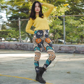 Leggings Monstres effrayants colorés