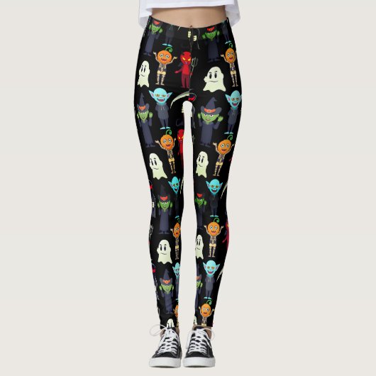 Leggings Monstres pas si effrayants Halloween meilleure qua (Devant)
