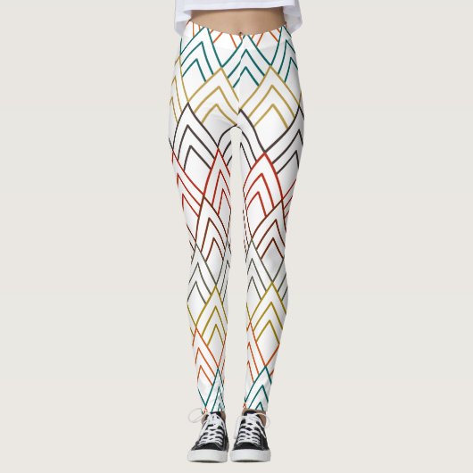 Leggings Montagnes Art Déco (Devant)