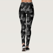 Leggings Monter De La Phoenix Phoenix Illustration Blanche (Dos)