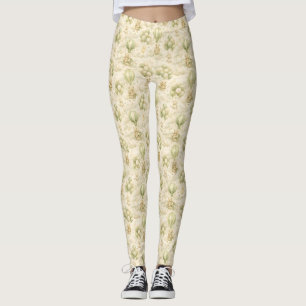 Leggings Montgolfière Ourson Vintage Motif Nuage