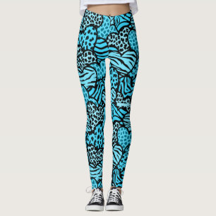 Leggings Montre des coeurs posters de animaux de ceinture b