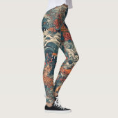 Leggings Montres japonais de tatouage Art de mer (Droite)