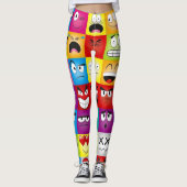 Leggings Moods and Emoticons (Devant)