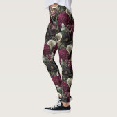 Leggings Moody Floral Pattern with Dahlias and Calla Lilies (Gauche)